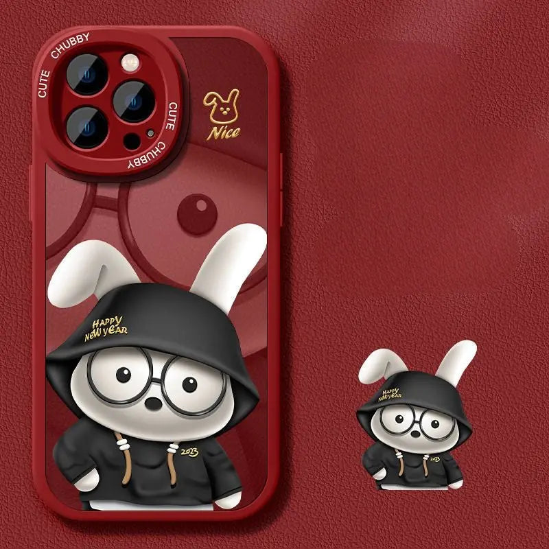 Cute Cartoon Rabbit Soft Phone Case