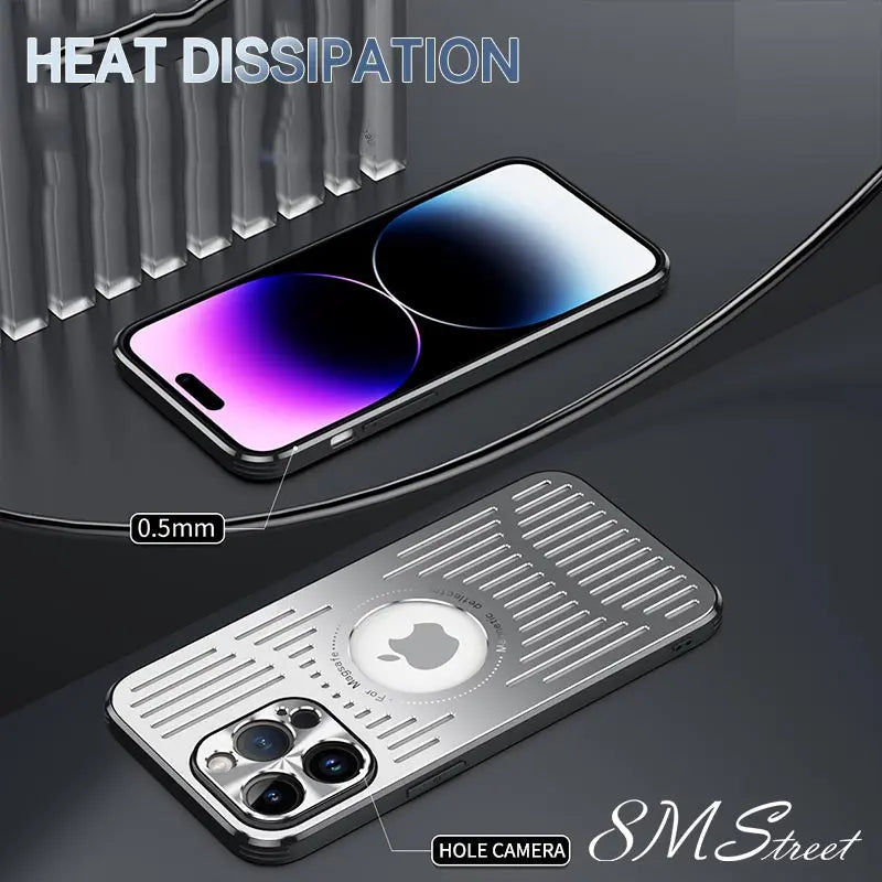 Luxury Magnetic Wireless Charge Case metal phone case