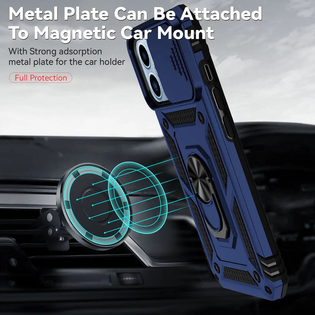Sliding Camera Lens Protect Phone Case for iPhone