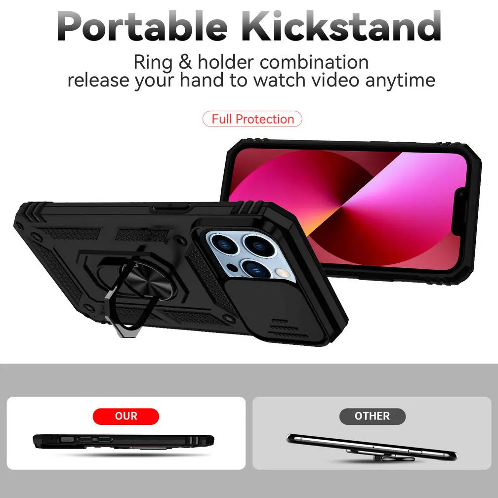 Sliding Camera Lens Protect Phone Case for iPhone