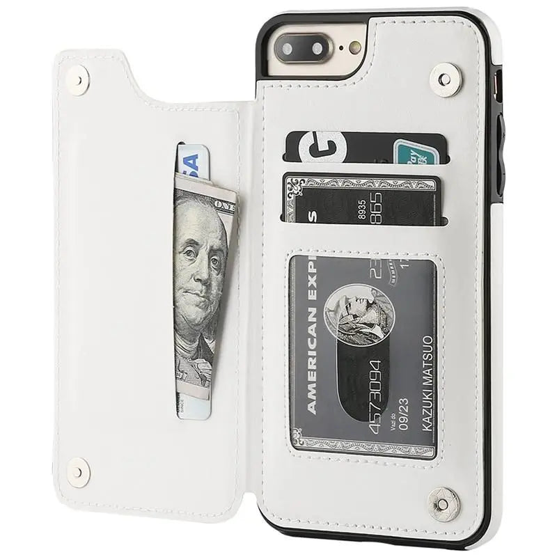 Vistor Leather Flip Wallet Case For iPhone 11, 12 & 13 Series