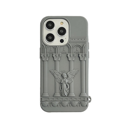 Classical Art Angel Statue 3D Phone Case For iPhone