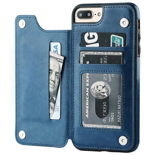 Vistor Leather Flip Wallet Case For iPhone 11, 12 & 13 Series
